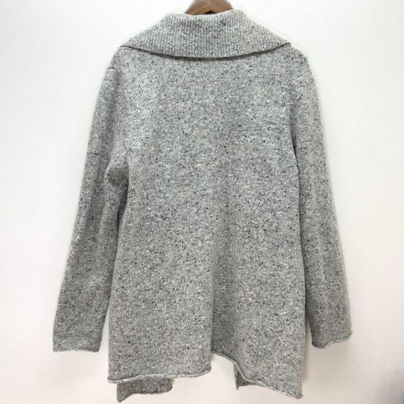 Eileen Fisher Wool Mohair Open Shawl Size XL Jacket Cardigan Speckle Office Cozy - Picture 4 of 11